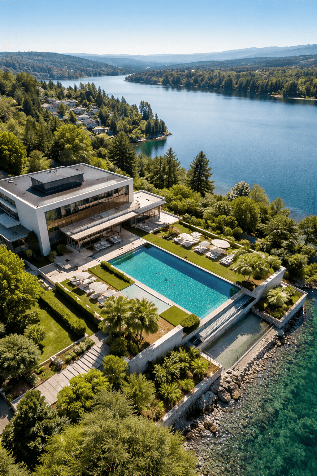 Luxusní nemovitost zachycená dronem